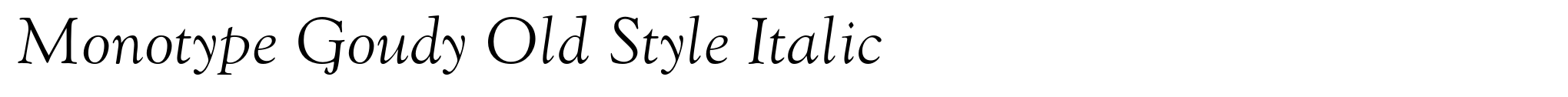 Monotype Goudy Old Style Italic image